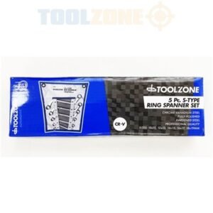 Toolzone 5 Piece S-Shaped Metric Ring Spanners