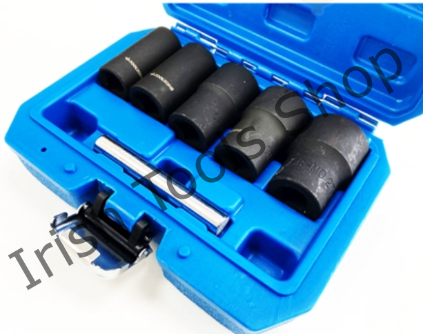 High Quality 6Pc 1/2" Dr Impact Twist Socket Set For Removing Damaged Nuts, Bolts & Fixings