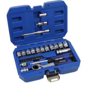 US PRO 29 Piece Go Through Socket & Bit Sets With 1/4″ Drive Adaptor