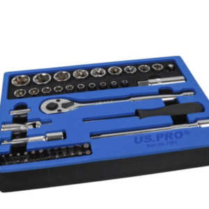 US PRO 52 Piece 1/4″ & 3/8″ Drive 6 Point Socket Set