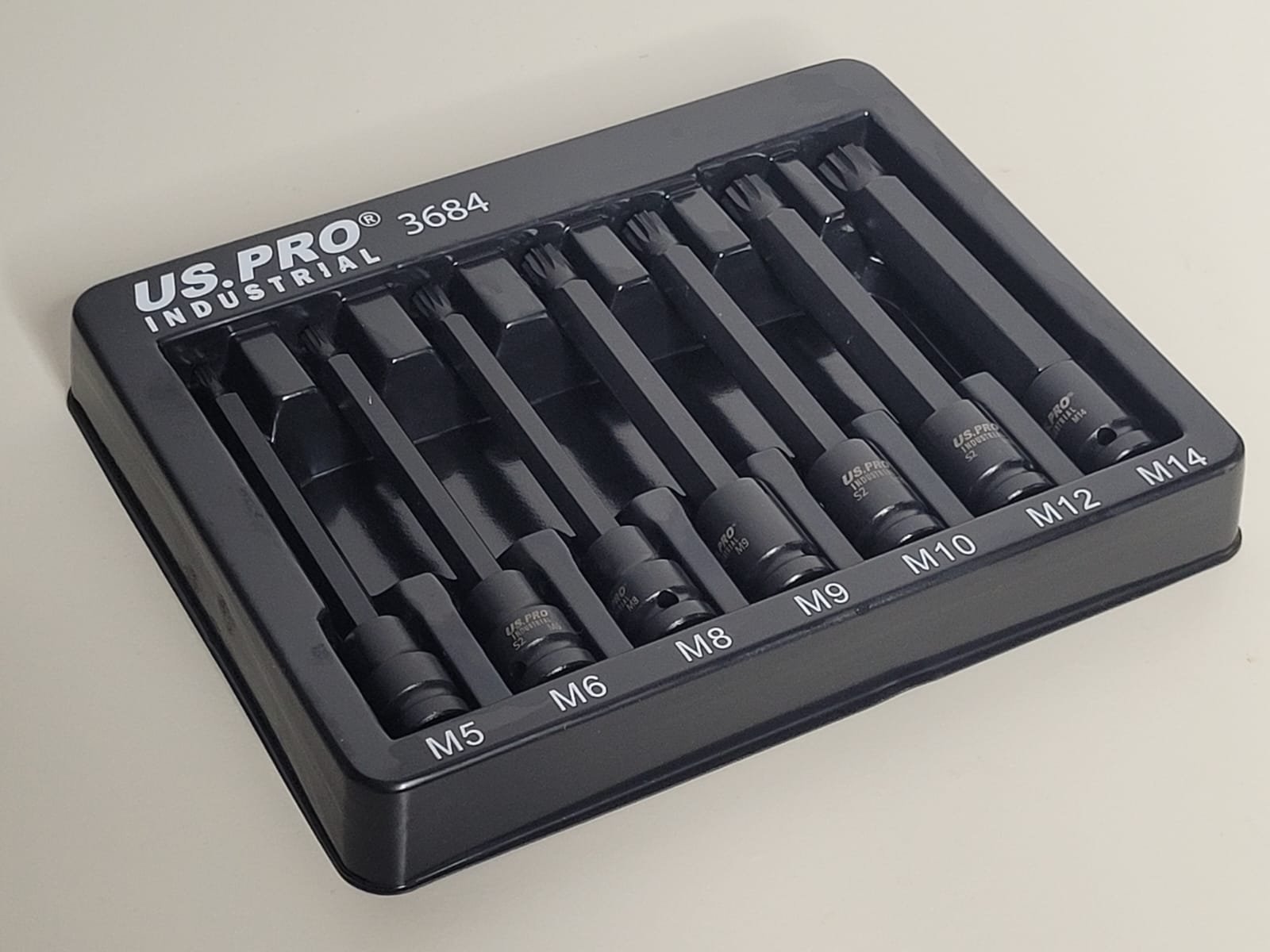 7 Piece 3/8" Drive Extra Long Impact Spline Bit Socket Set | M5 - M14
