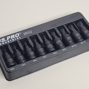 US PRO 9 Piece 3/8" Drive European Style Impact Spline Bit Sockets | 4mm - 14mm