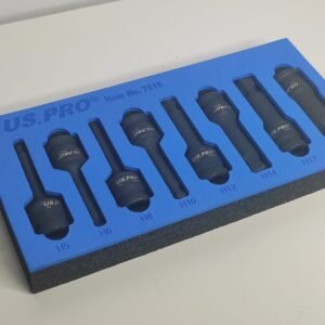 US PRO 8pc 1/2" DR Impact Ball End Hex Allen Bit Sockets H5 - H19