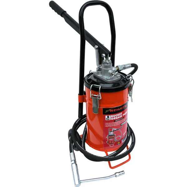 Neilsen 5KG Bucket Mobile Grease Pump With Hose & Pistol Grip Nozzle