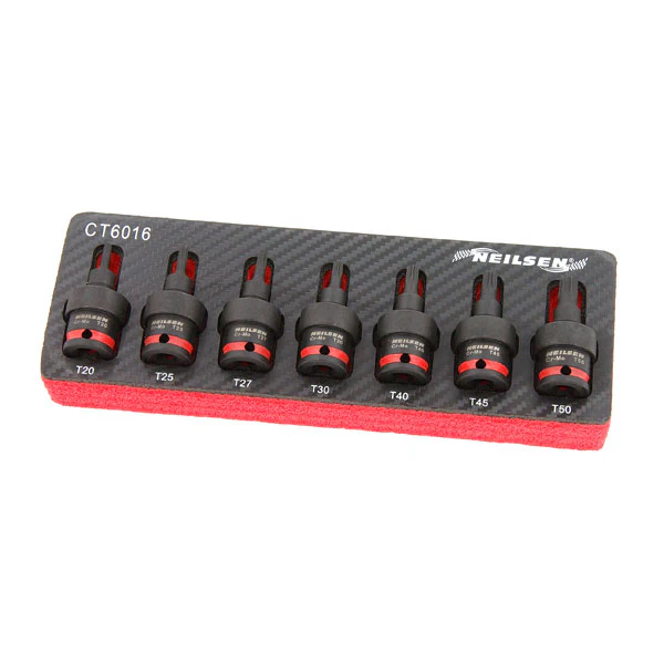 7 Piece 3/8" Drive Universal Star Bit Driver Impact Socket