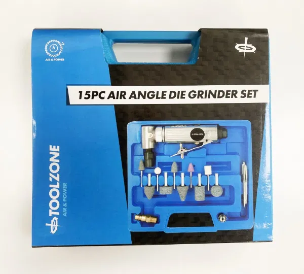 15 Piece Angle Air Die Grinder Kit 1/4” BSP 4.0 CFM 22000RPM