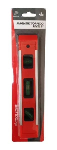 9 Inch Magnetic Torpedo Level With 3 Vials | Accuracy 1mm/m | Shock Proof