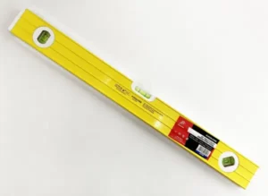 24" Yellow Ribbed Level | Accuracy 0.5mm/m With 3 Vials