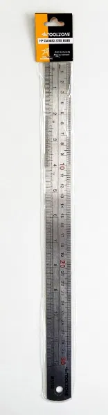 12" Stainless Steel Rust Resistant Ruler Includes Metric & Imperial Measurements