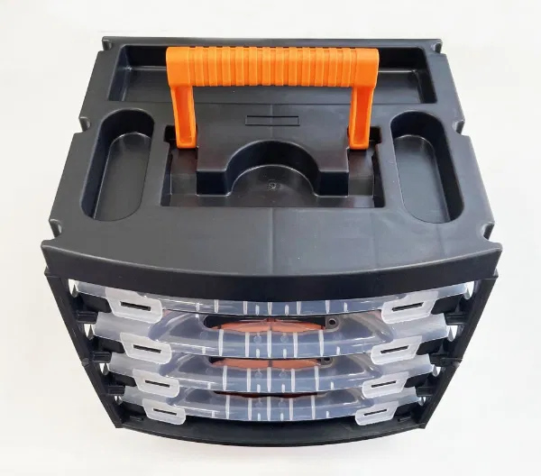 4  Tray Poly Organizer Set With Removable Inner Compartments