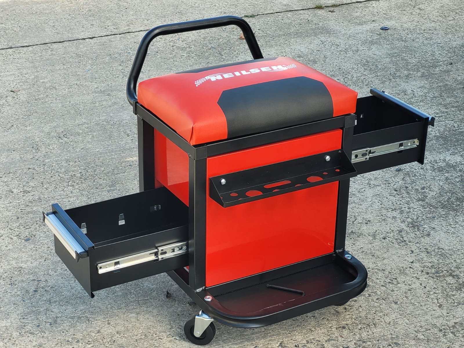 Neilsen Mechanics Trolley Seat With 2 Drawer Tool Box