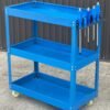 3 Tier Tool Trolley Service Cart With Solid Rubber Caster Wheels