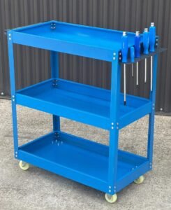 3 Tier Tool Trolley Service Cart With Solid Rubber Caster Wheels