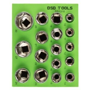 DSD 17 Piece 1/2" Drive 6 Point Shallow Sockets 10 – 30mm