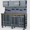 Manarola 68" 17 Drawer Toolchest With 4 Upper Cabinets
