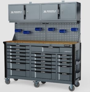Manarola 68" 17 Drawer Toolchest With 4 Upper Cabinets