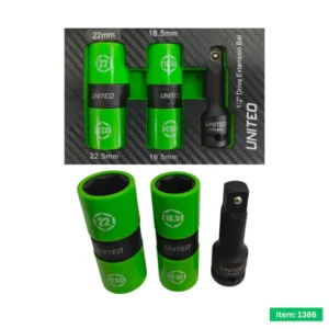United Tools 3PC Flip Lug Nut Impact Socket Set – 1/2″ Drive with EVA Foam Tray