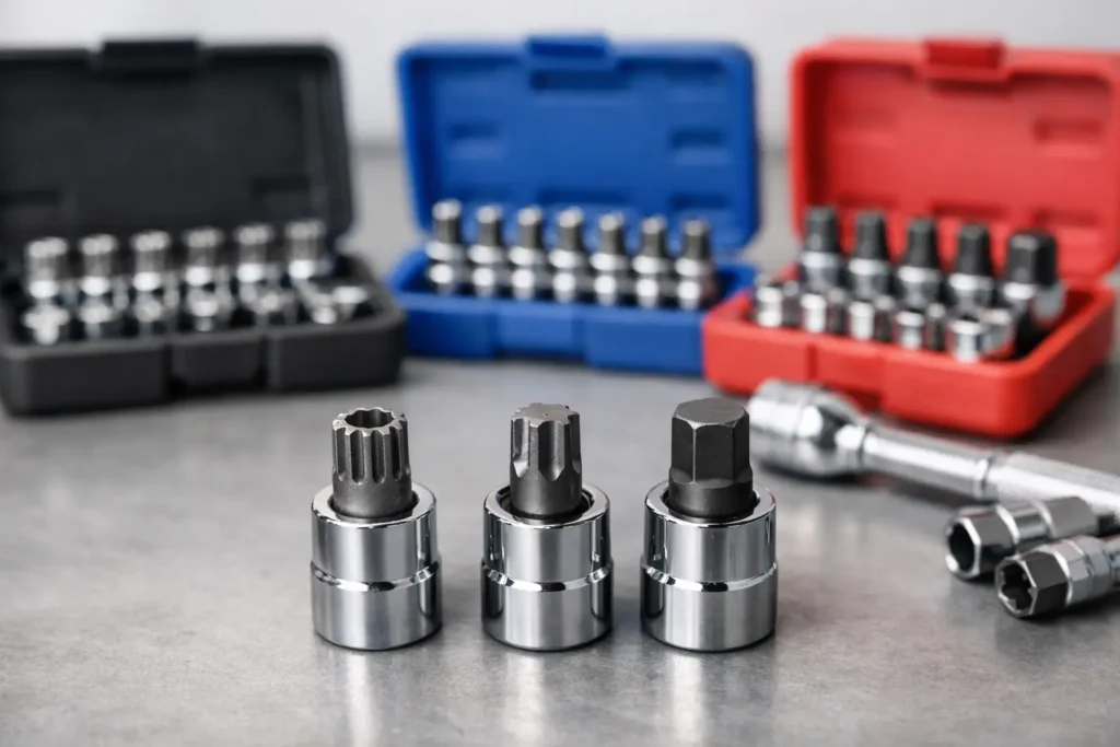 Difference Between Spline, Torx and Hex Socket Sets